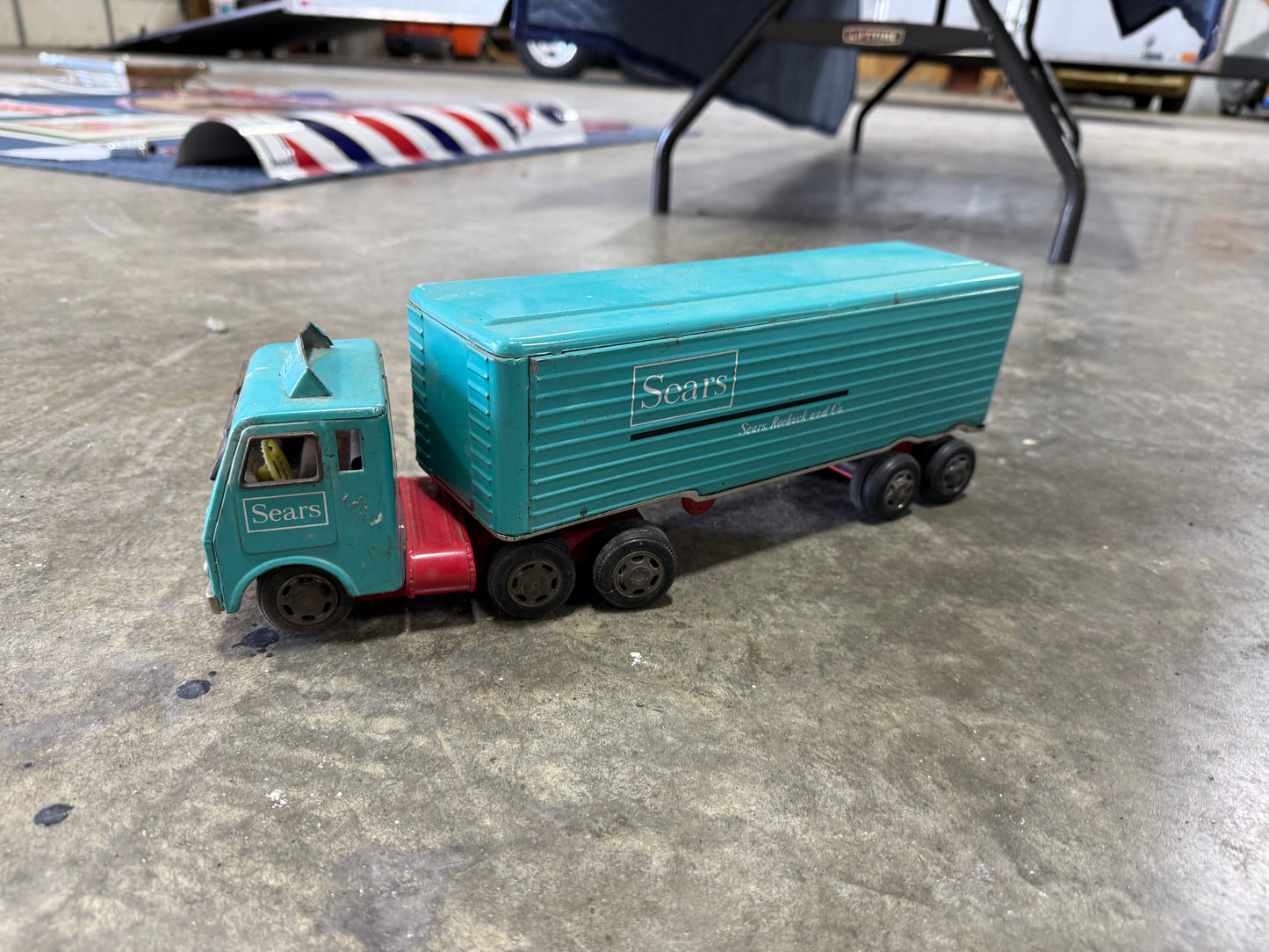 Sears Blue Semi Toy Truck