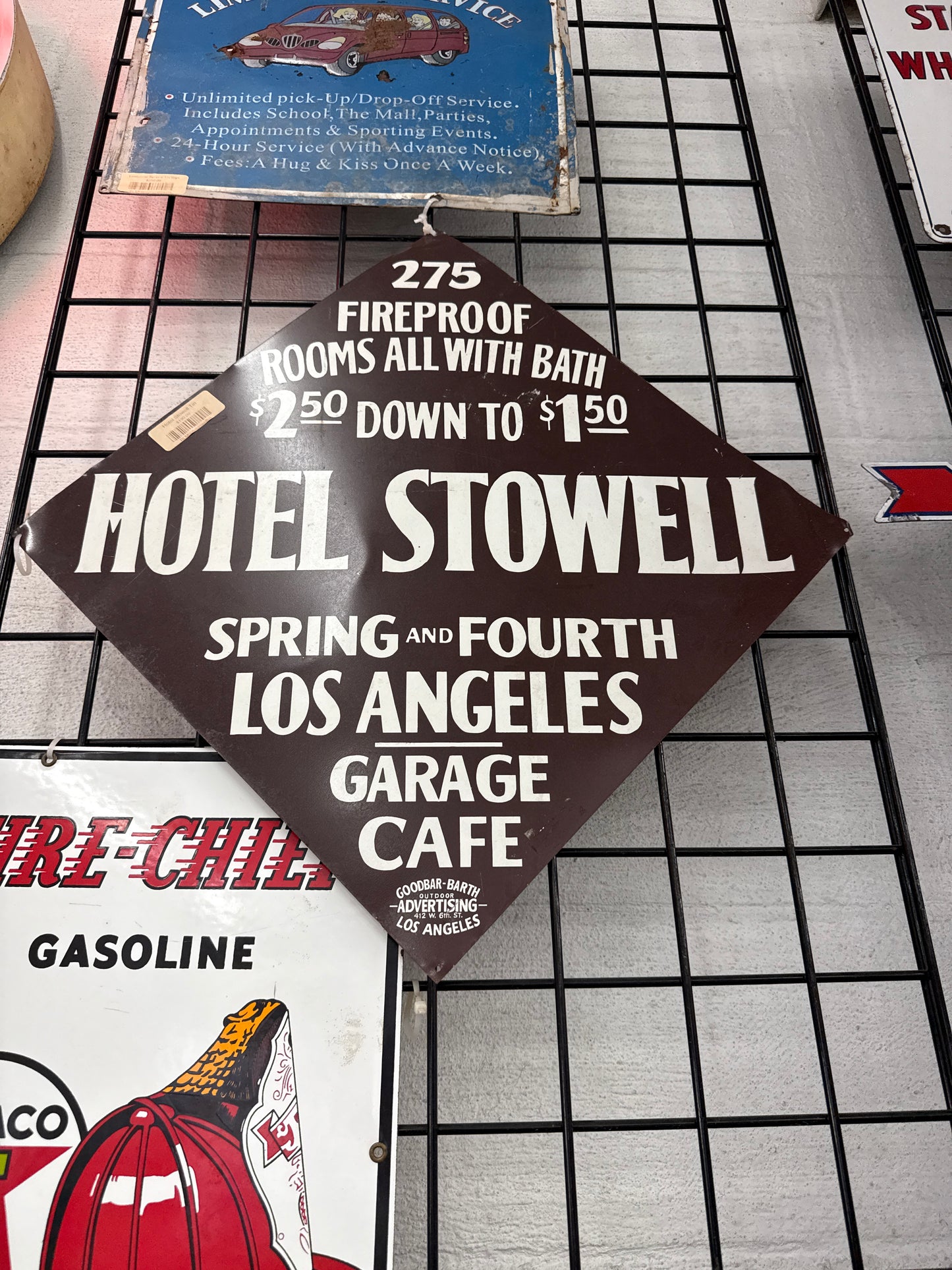 Hotel Stowell Tin Sign
