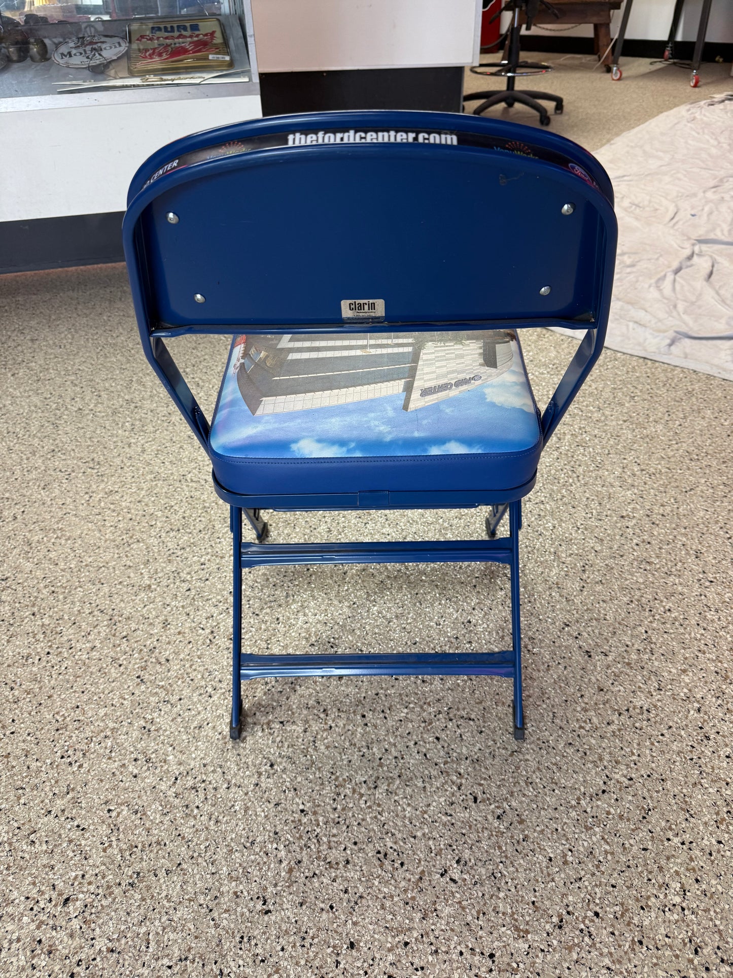 Autographed Evansville Ford Center Folding Stadium Seat - 1