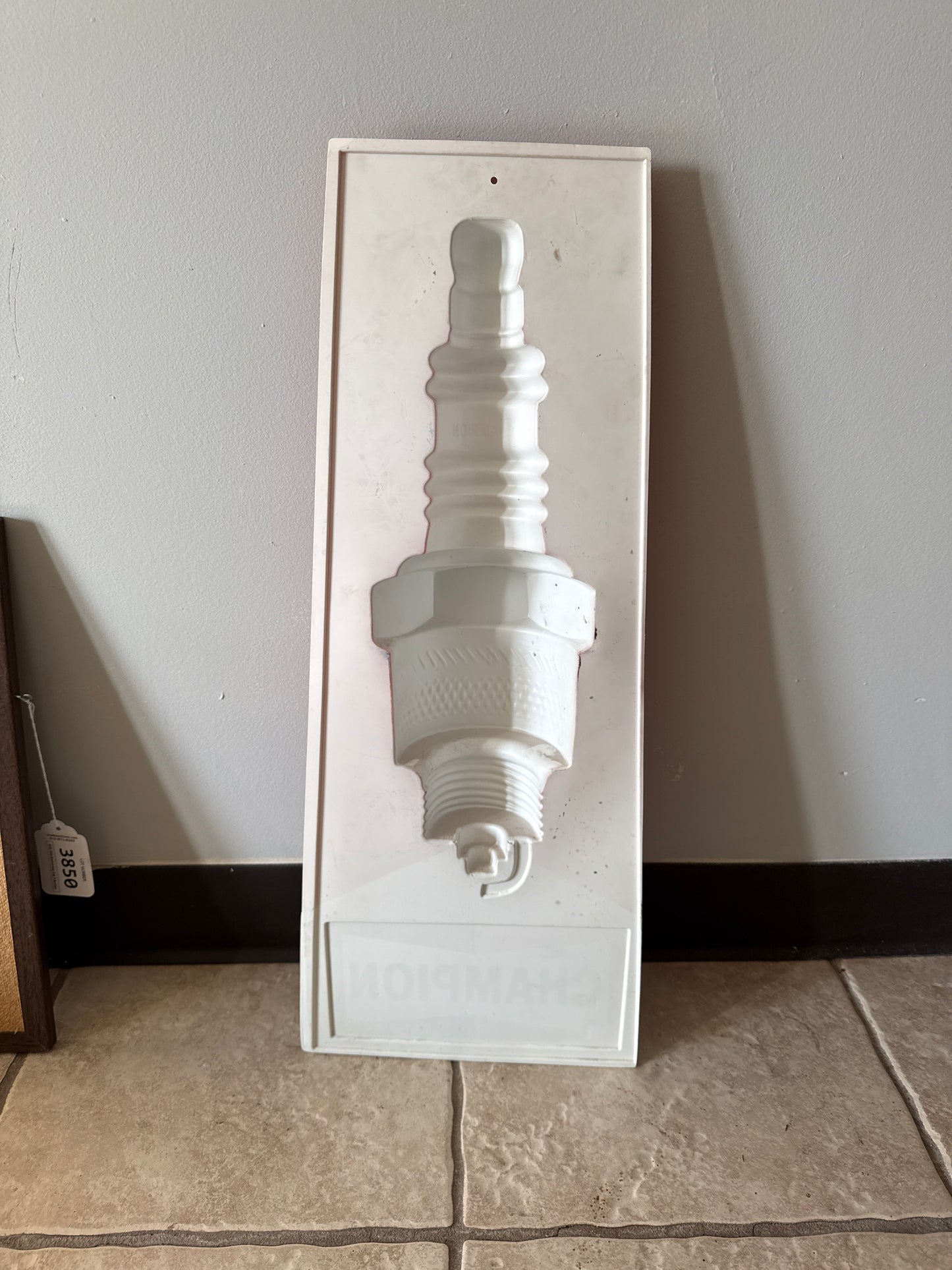 Champion Spark Plug Plastic Formed Vacuum Sign