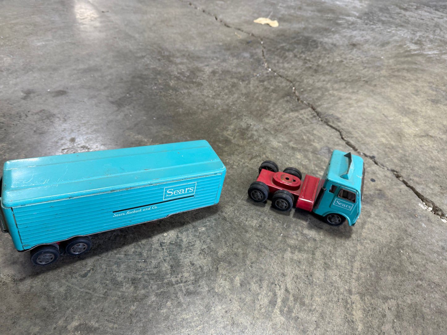 Sears Blue Semi Toy Truck