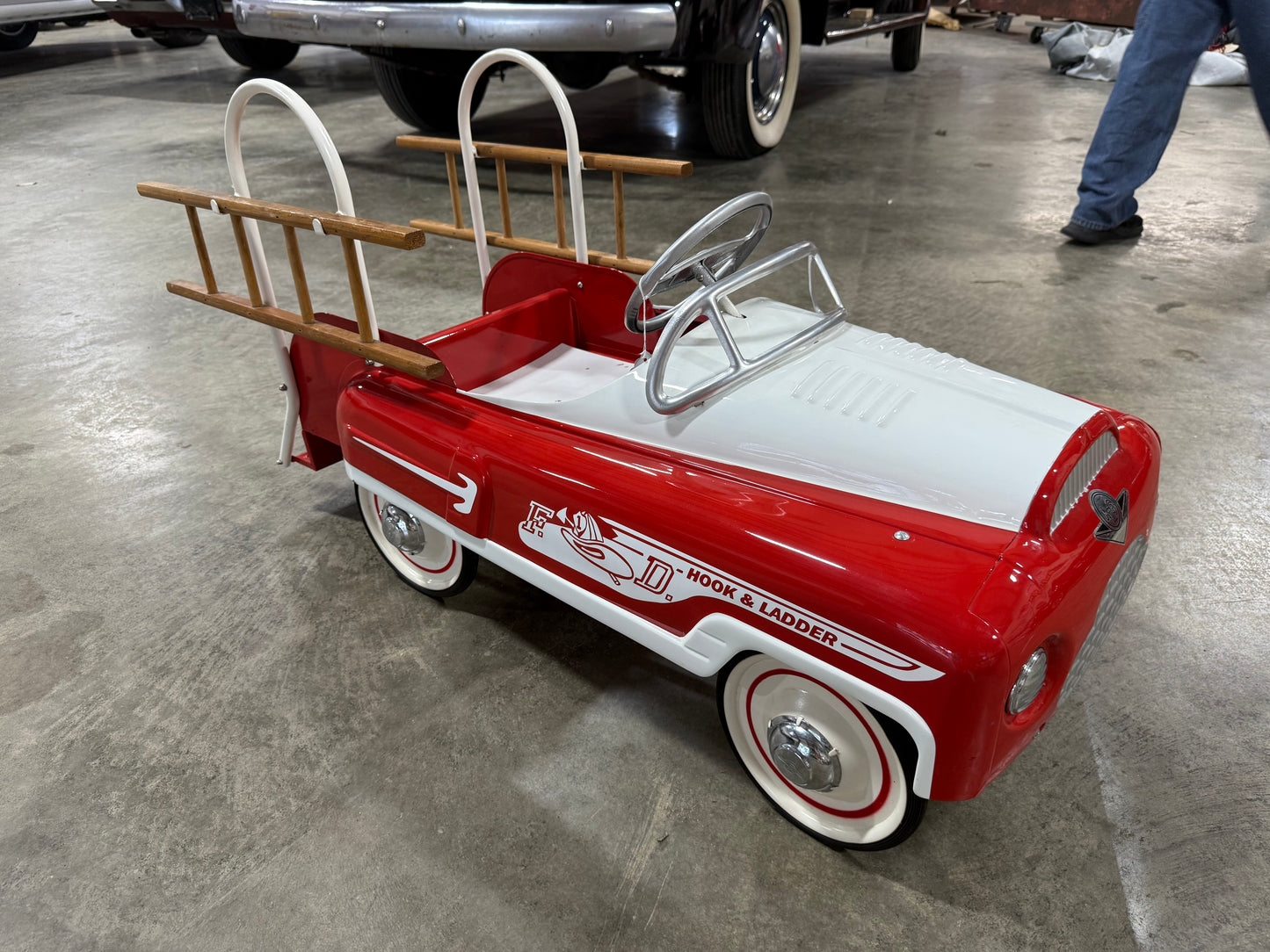 AMF Hook and Ladder Fire Truck Pedal Car - Restored
