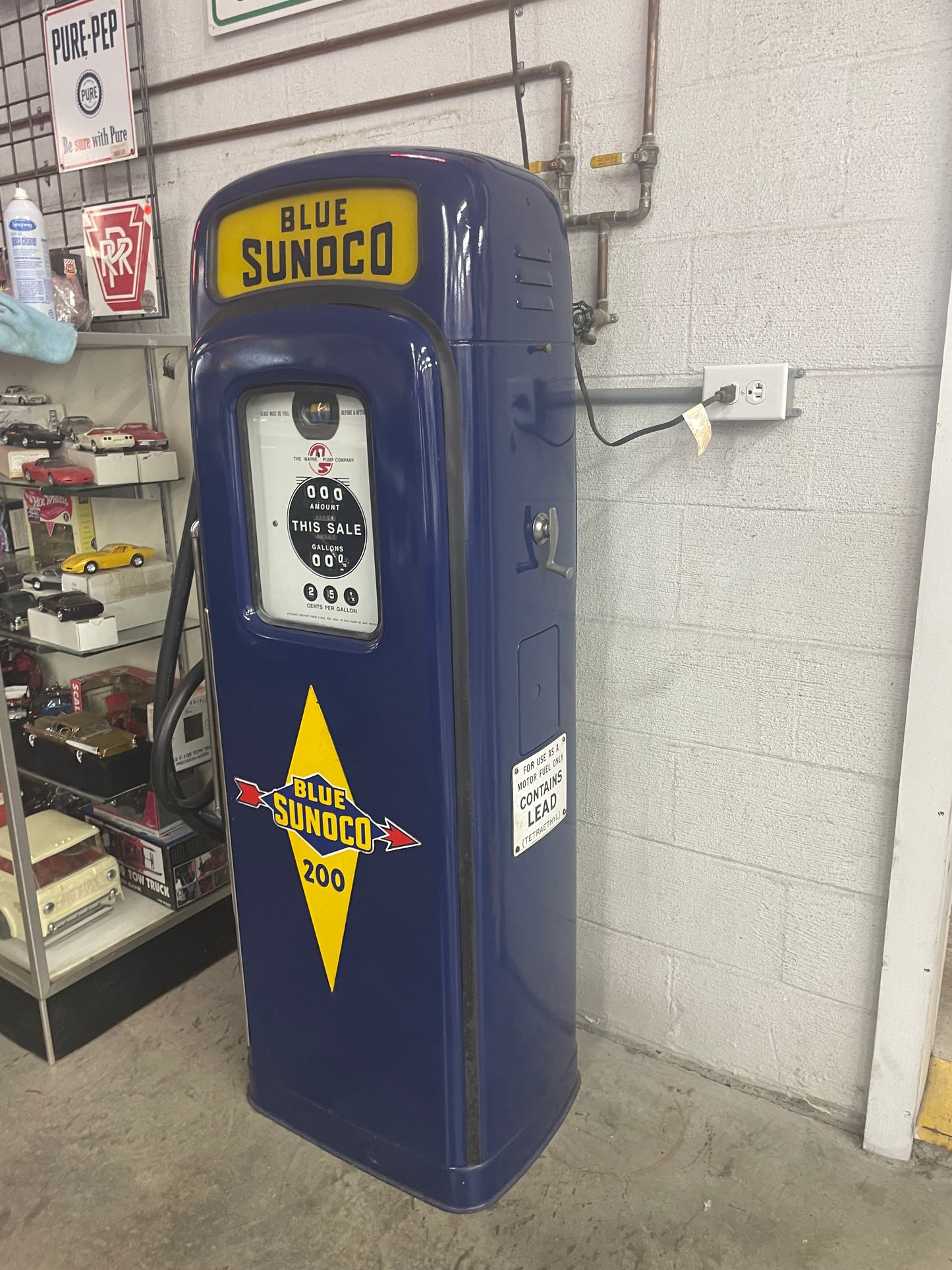 Sonoco Dark Blue Ad Glass Pump