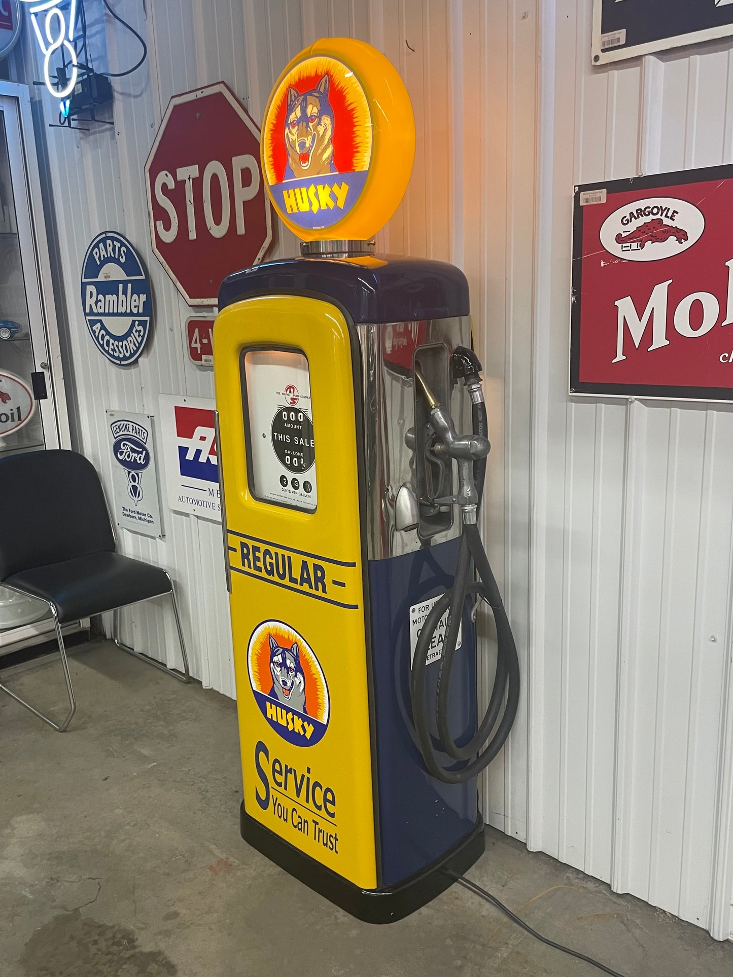 Husky 60s Model Gas Pump