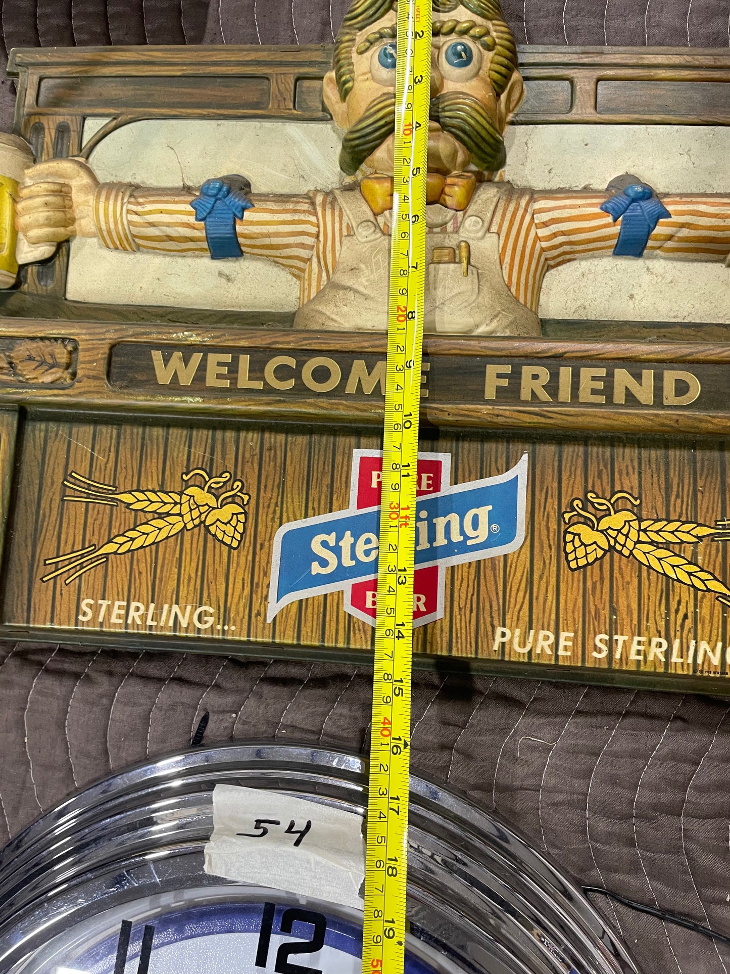 Sterling Beer Plastic Molded Sign