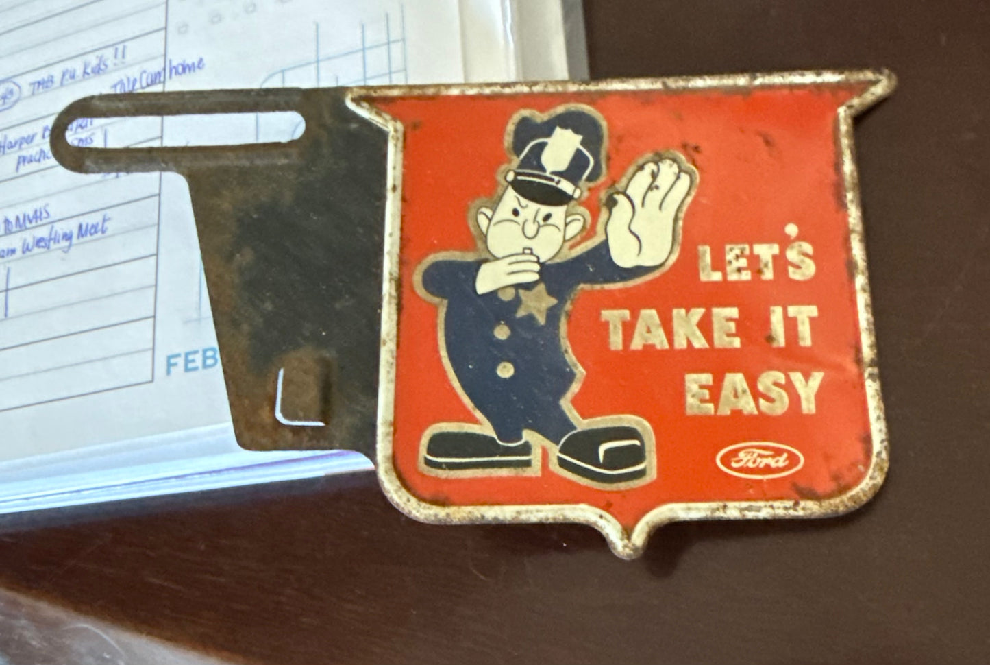 Ford License Plate Topper - Let's take it easy