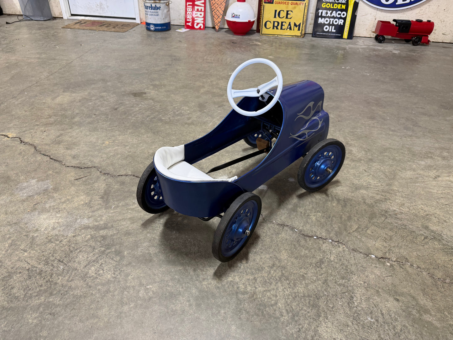 Hot Rod Blue Pedal Car