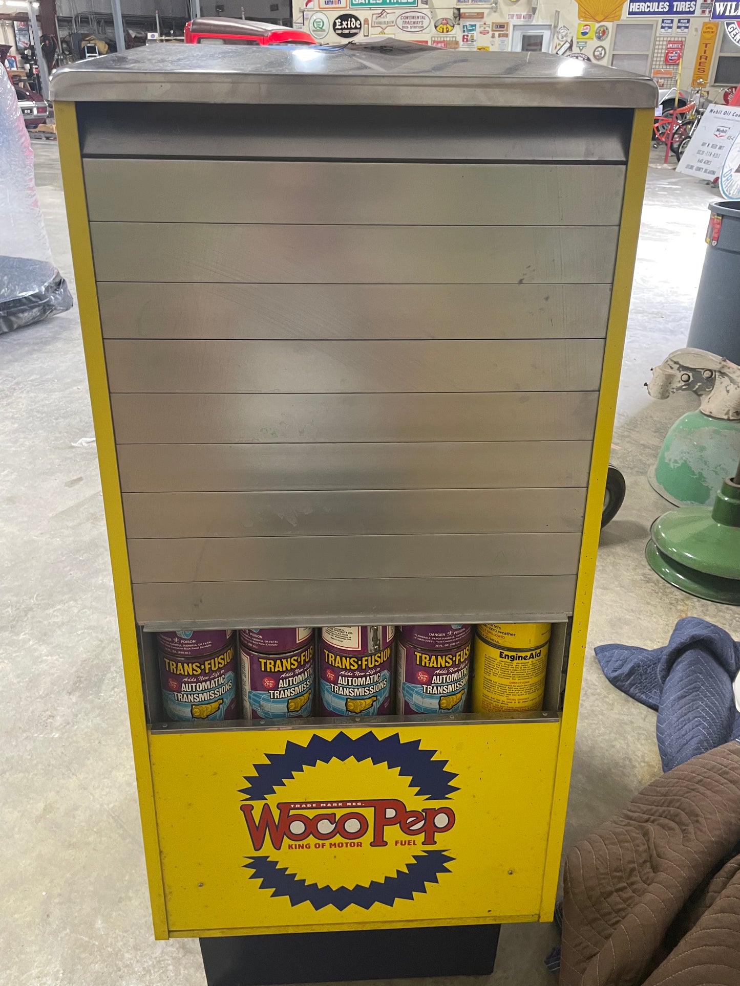 Woco Pep Seloil Oil can Service Cabinet