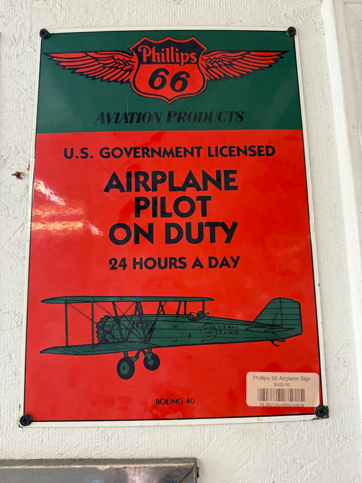 Phillips 66 Airplane Sign