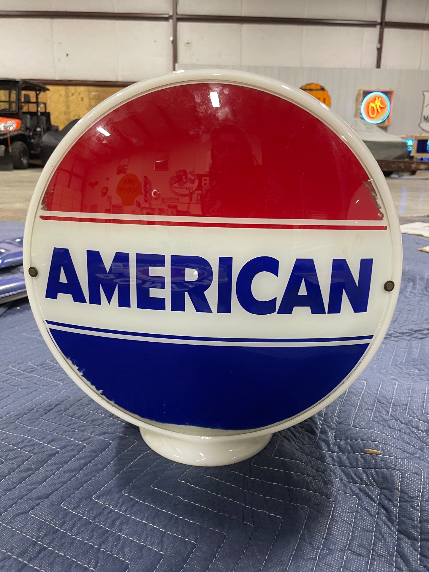 American Gasoline 12.5" Complete Gas Pump Globe