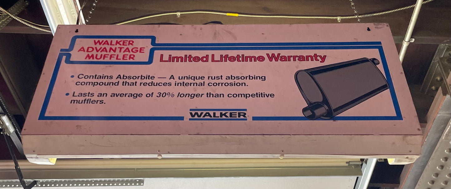 We Install Walker Mufflers Lighted Sign
