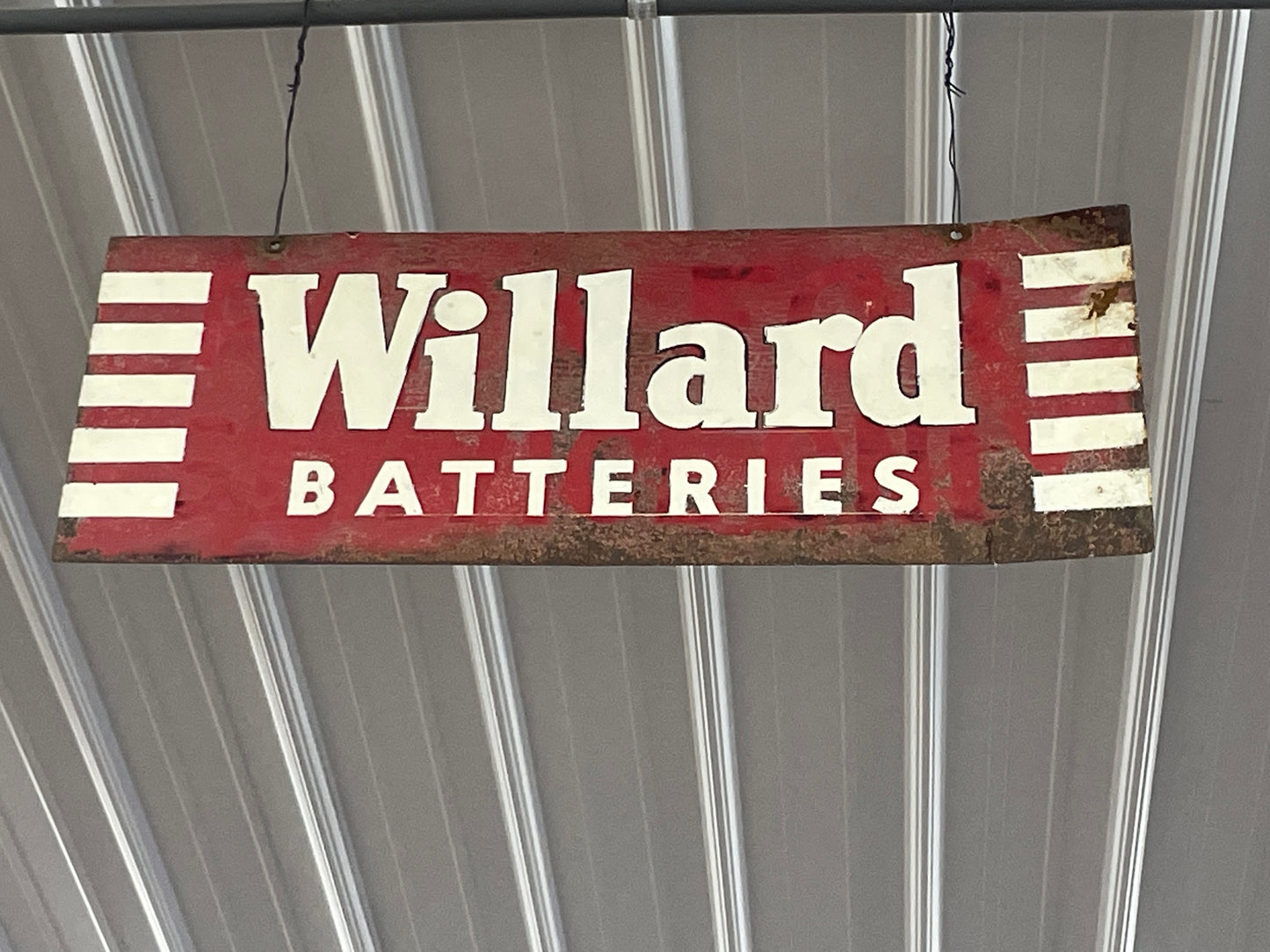 Willard Batteries Horizontal DS Sign