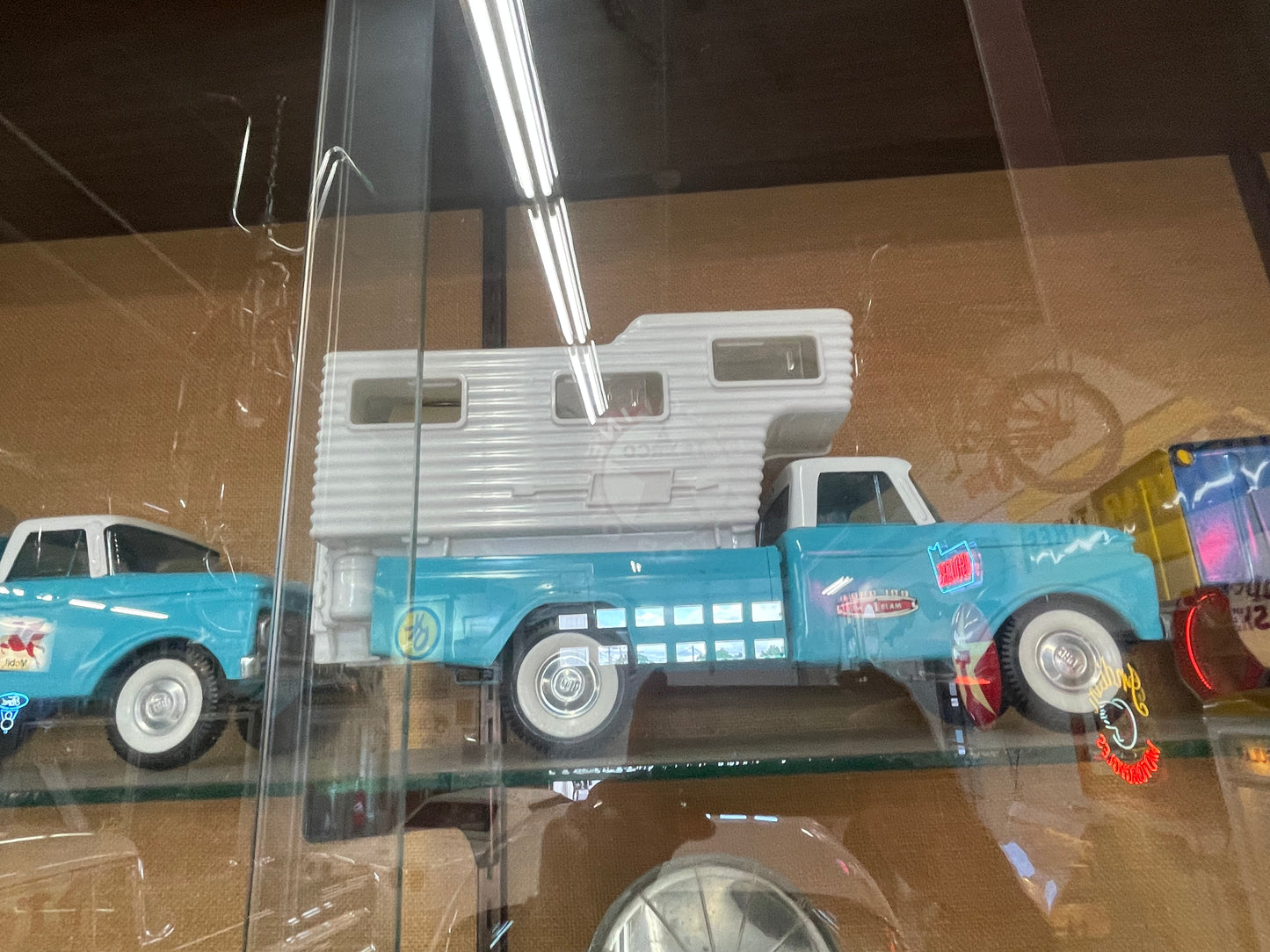 Truck and Truck Bed Camper Toy - Light Blue