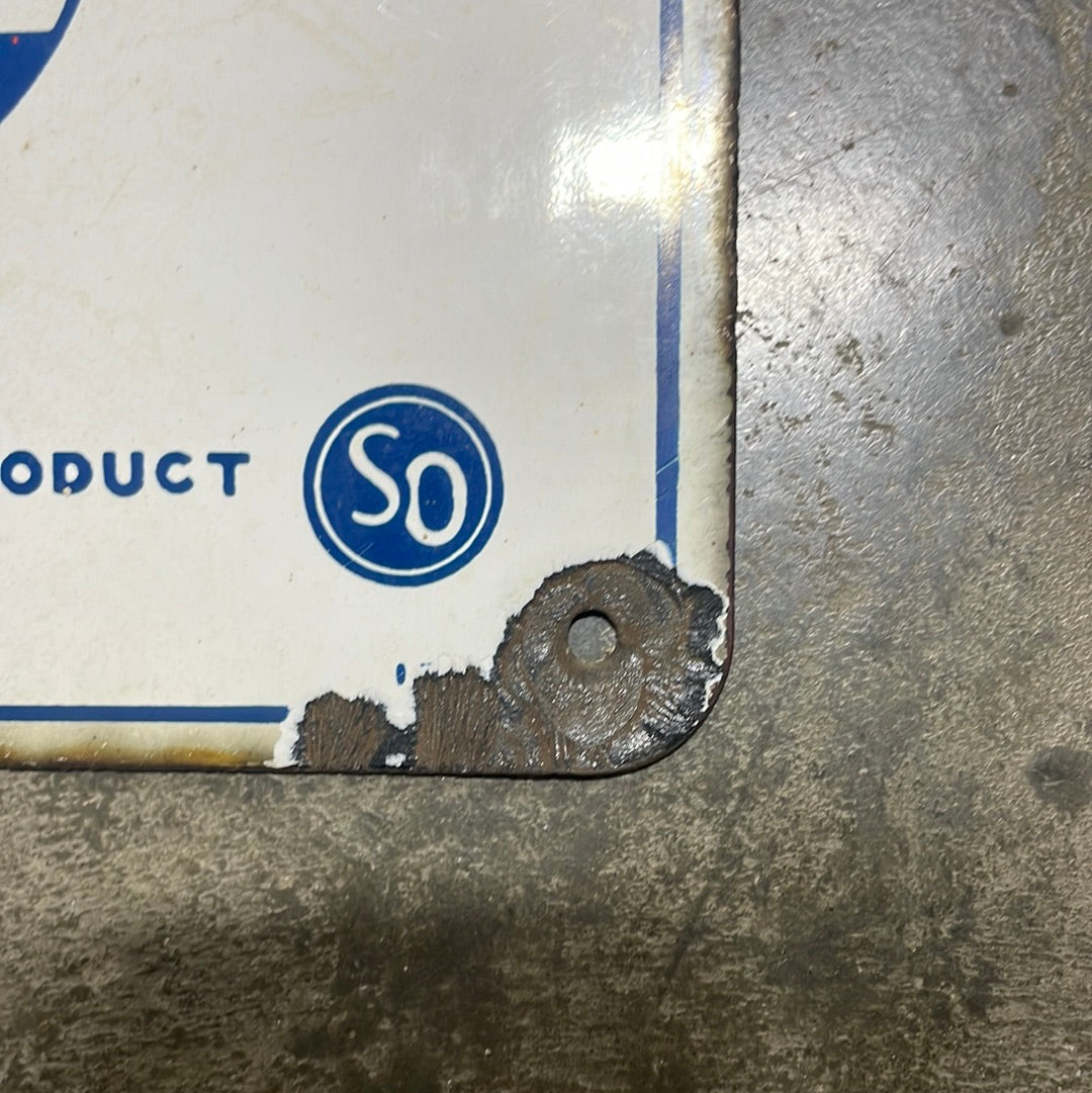 Standard White Crown Gas SSP Pump Plate - Vintage