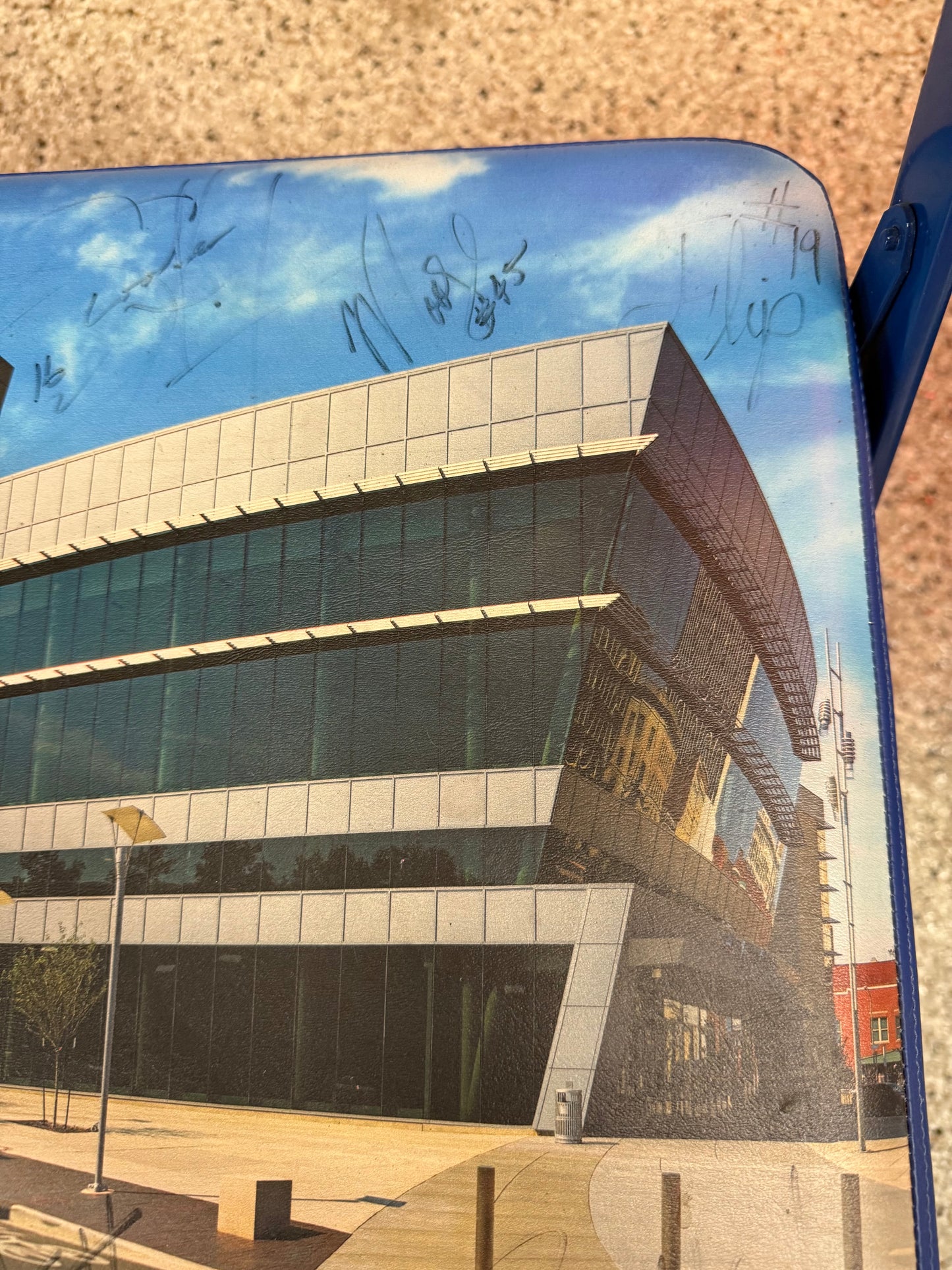 Autographed Evansville Ford Center Folding Stadium Seat - 2
