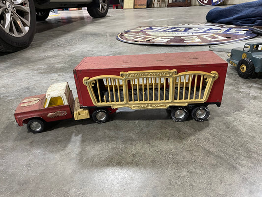 Circus Truck and Trailer Toy - Red