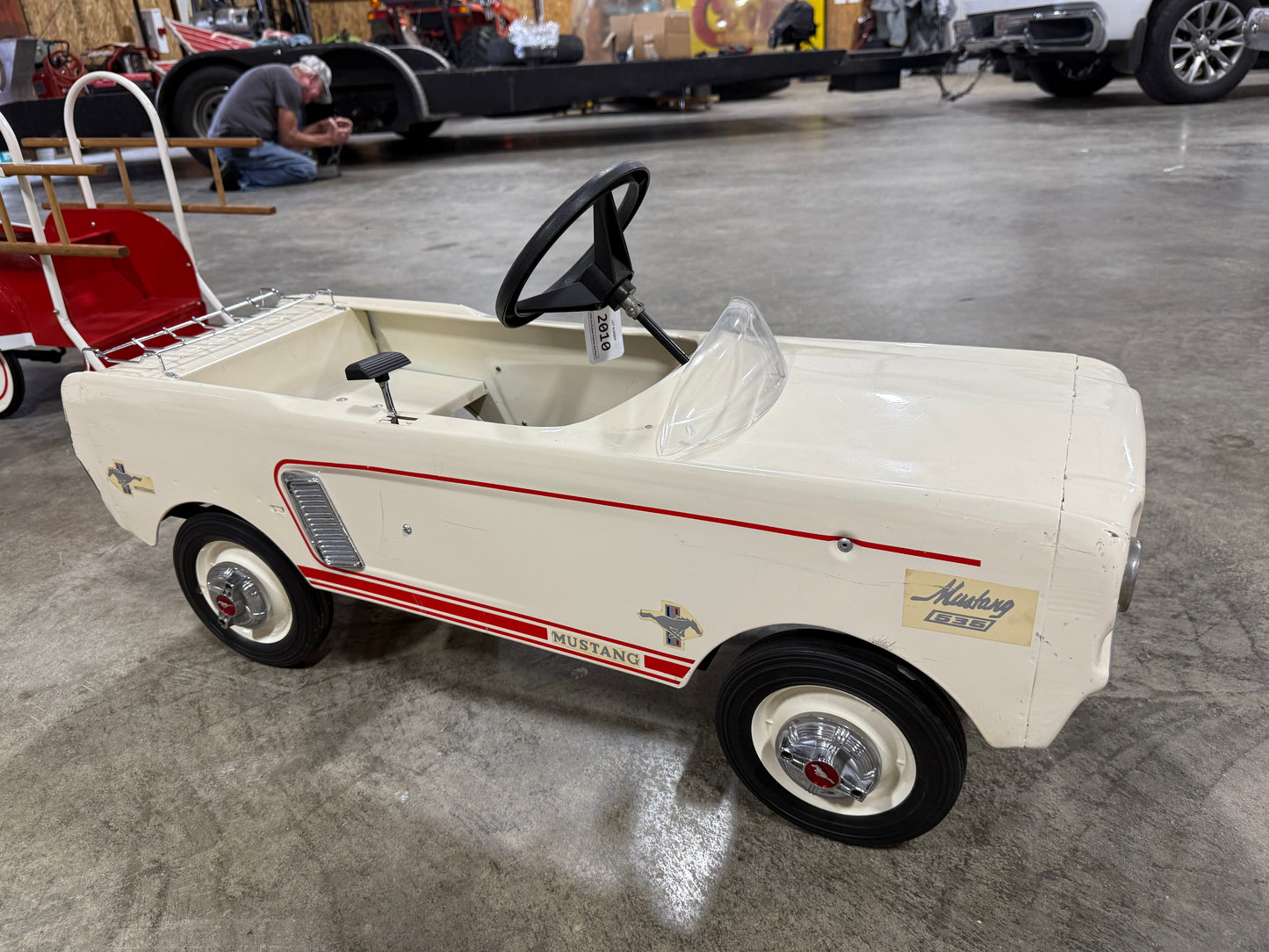 Ford Mustang Pedal Car - White