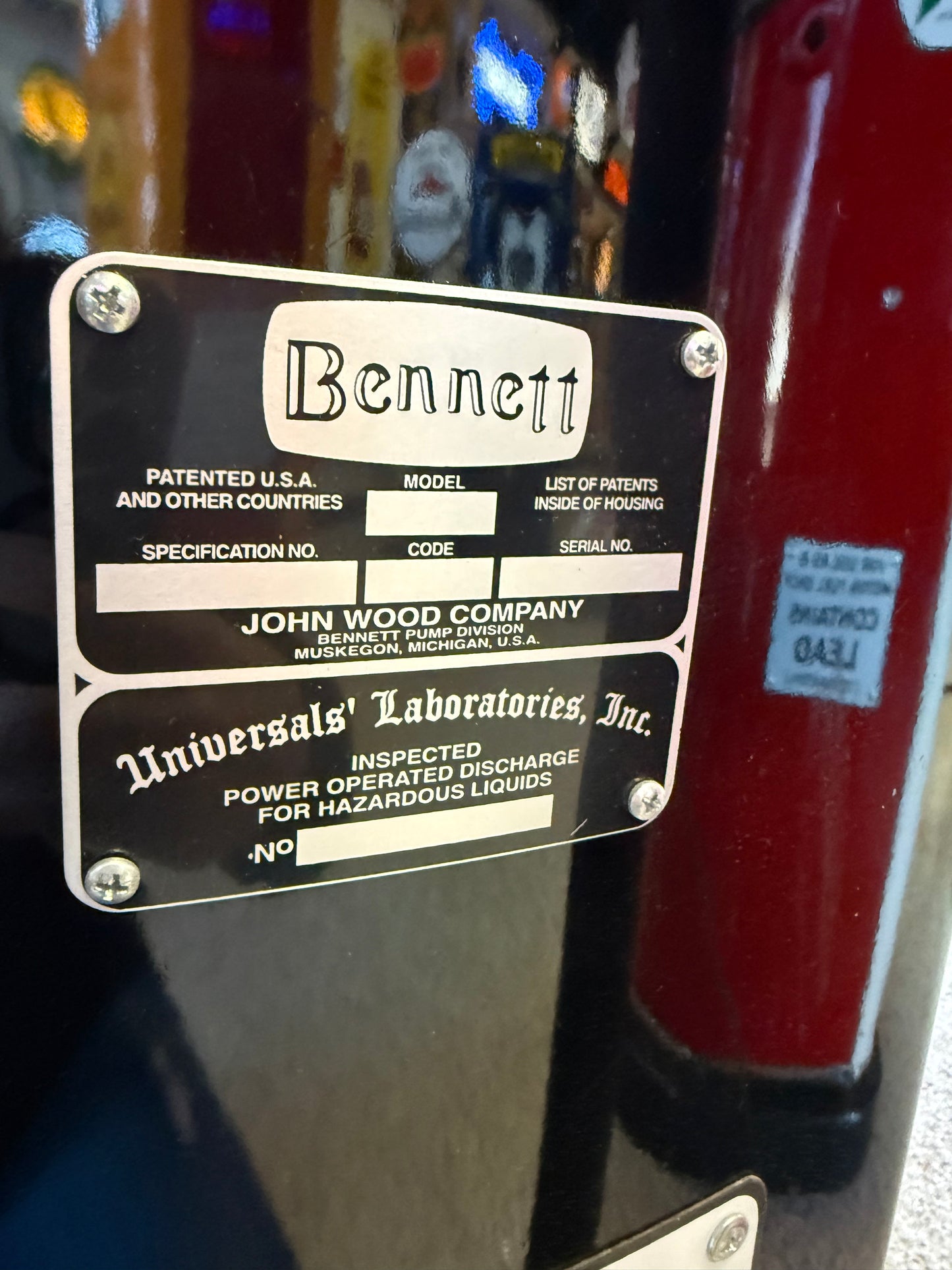 Corvette Gasoline Pump with Chevrolet Corvette Globe