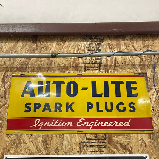 Auto-Lite Spark Plugs Tin Tacker