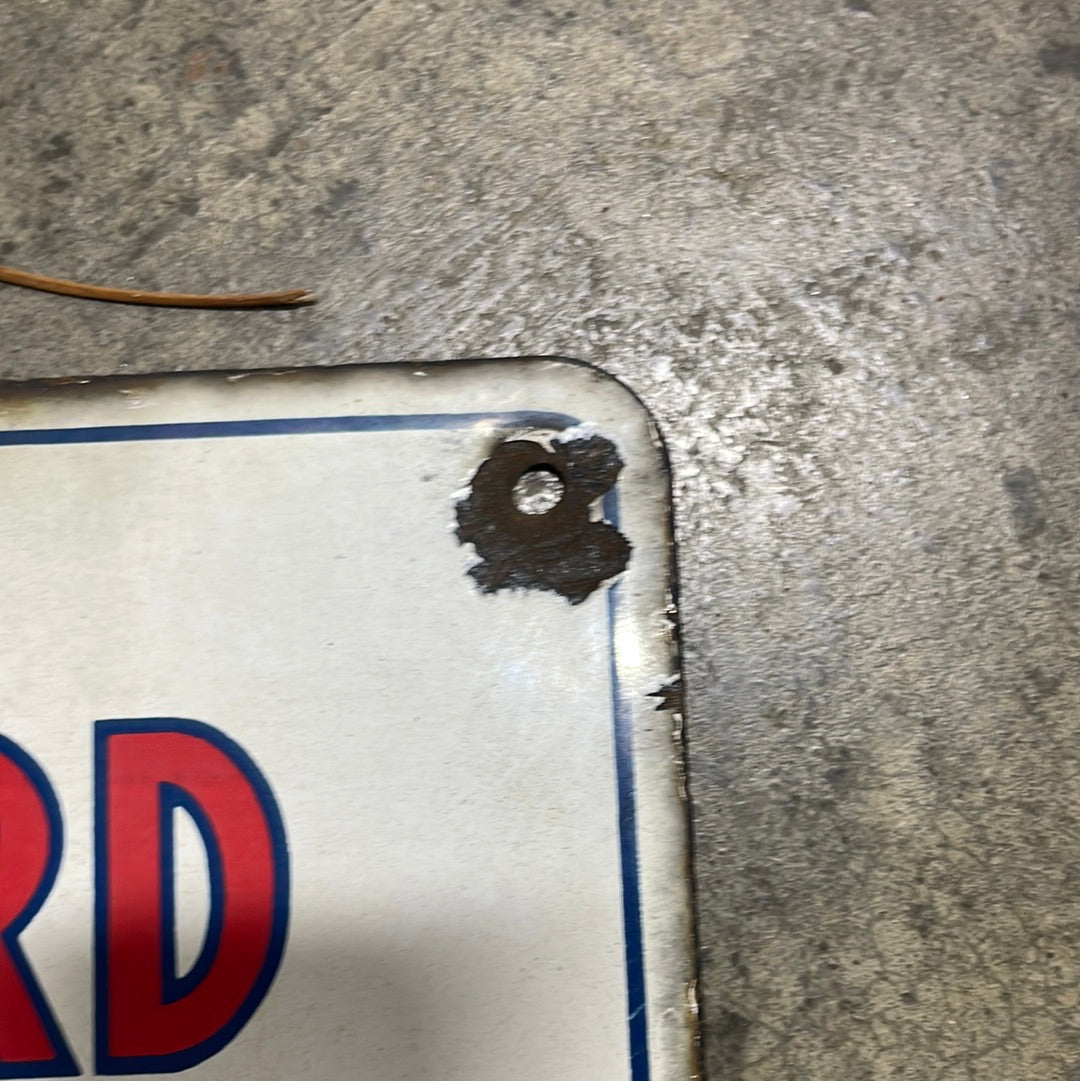 Standard White Crown Gas SSP Pump Plate - Vintage