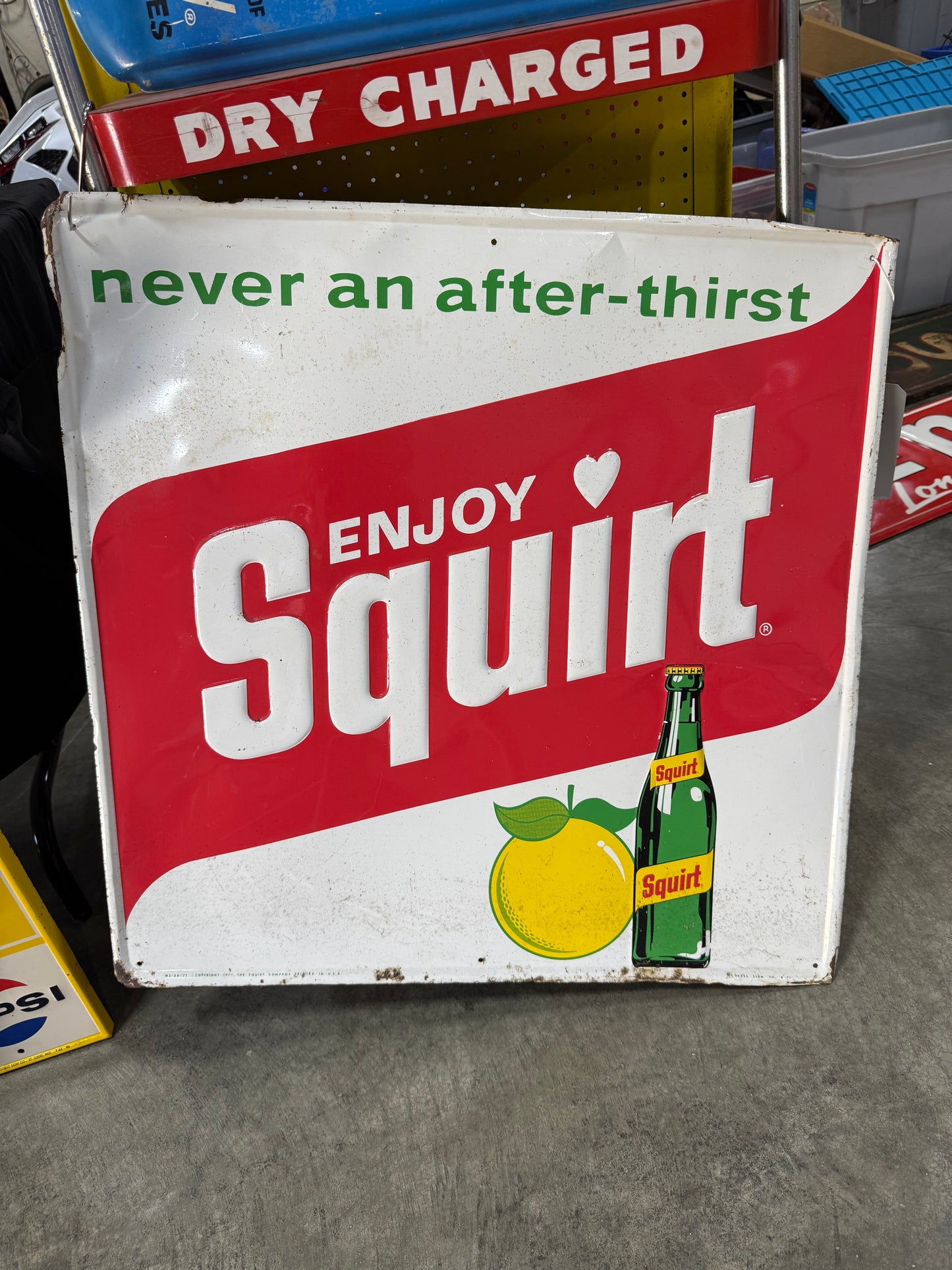 Original Squirt Embossed Tin Sign