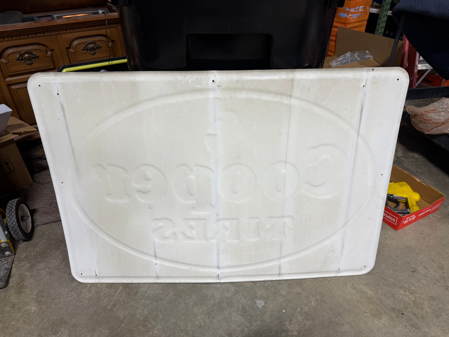 Cooper Tires Embossed SST Advertising Sign - Vintage