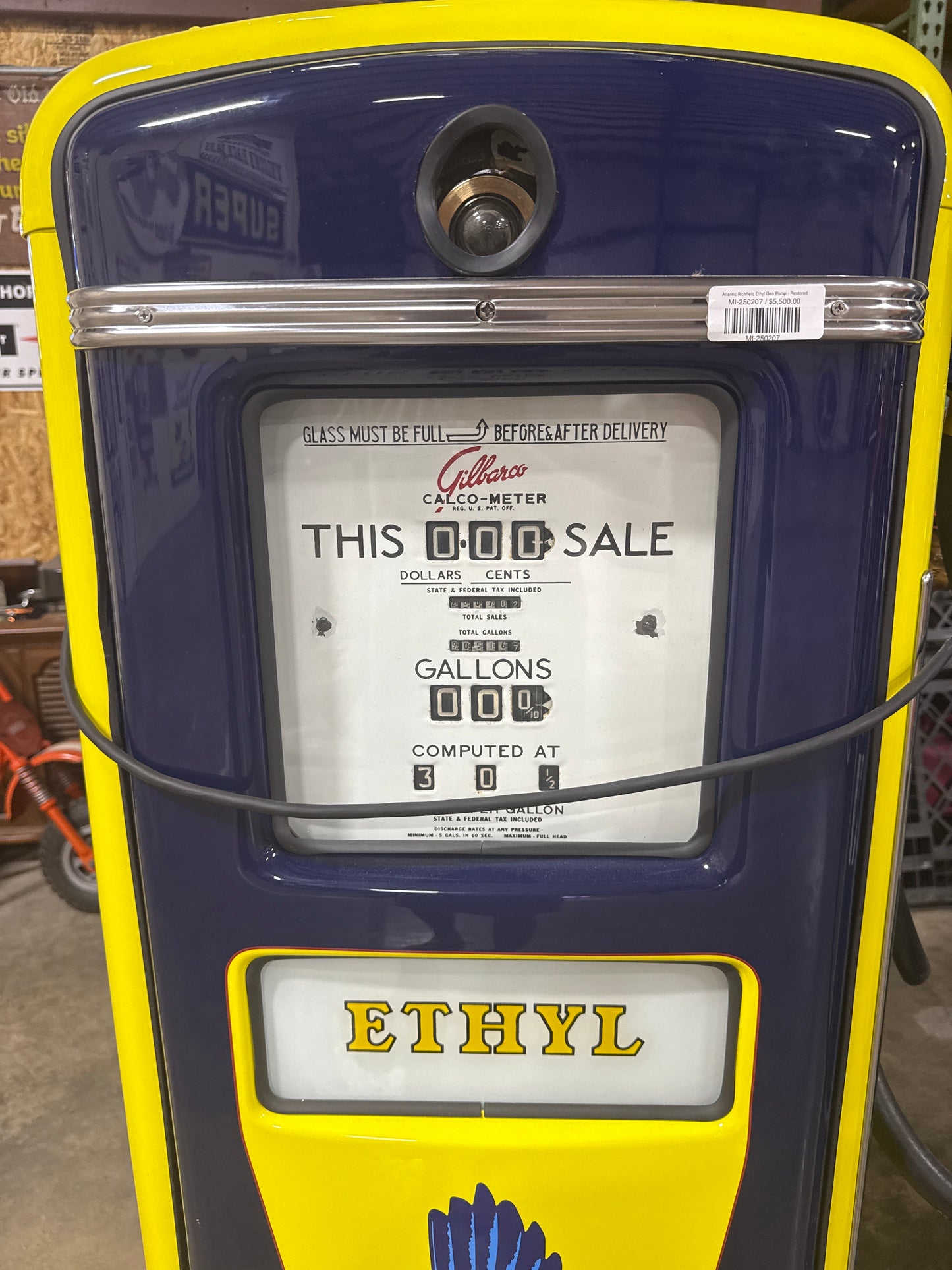 Atlantic Richfield Ethyl Gas Pump - Restored