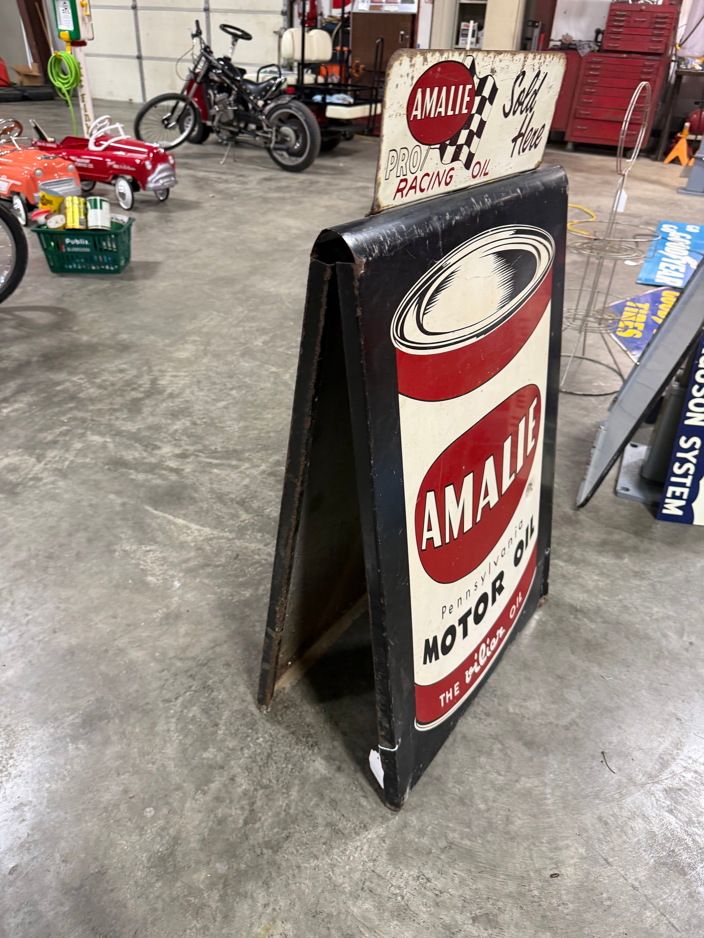 Amalie Pro Racing Motor Oil Vintage DST Curb Sign