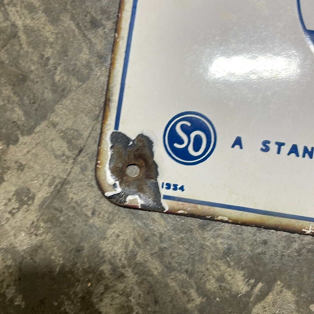 Standard White Crown Gas SSP Pump Plate - Vintage