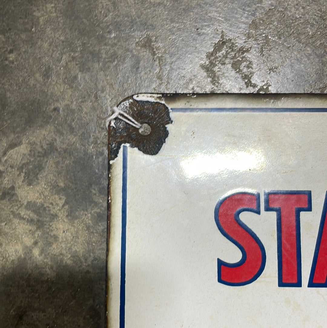 Standard White Crown Gas SSP Pump Plate - Vintage