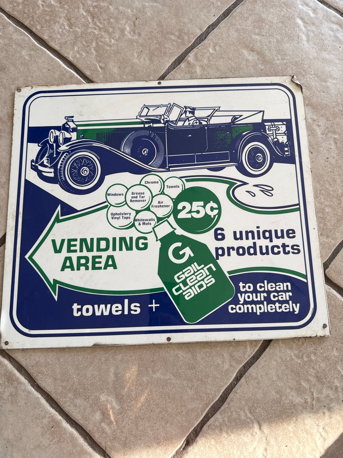 Gail Clean Aids w/Auto Graphics SST Sign D