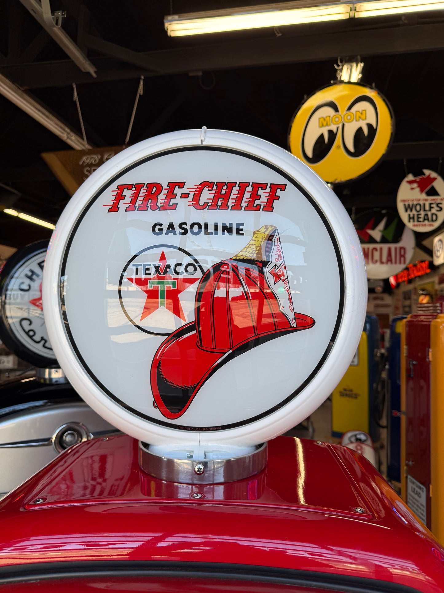 Texaco Fire Chief Gasoline Pump with Fire Hat Globe