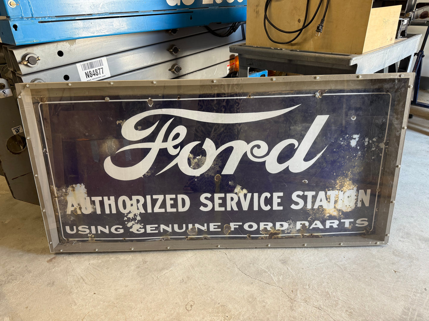 Ford Authorized Service Sign with Shadow Box