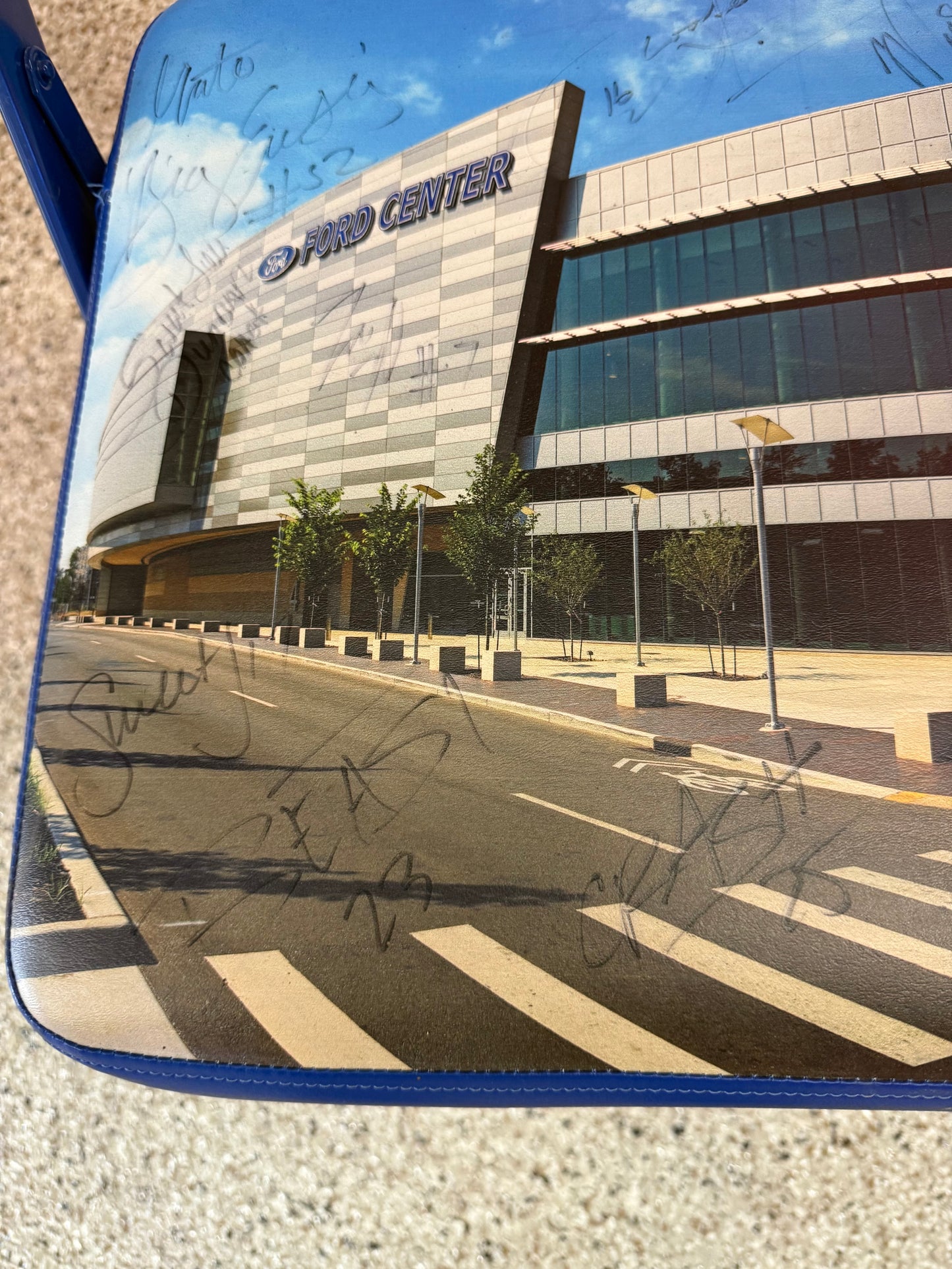 Autographed Evansville Ford Center Folding Stadium Seat - 2