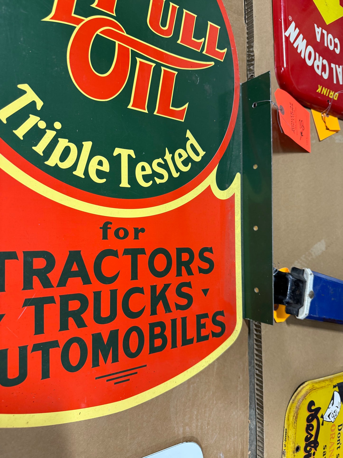 Oil Pull Flange Sign