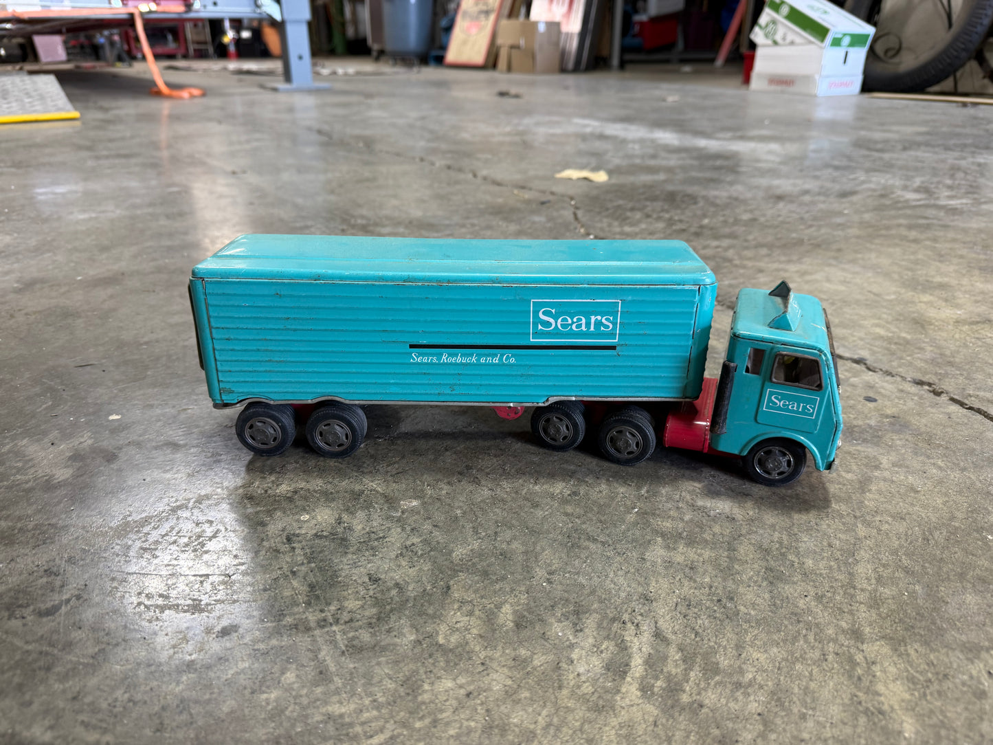 Sears Blue Semi Toy Truck
