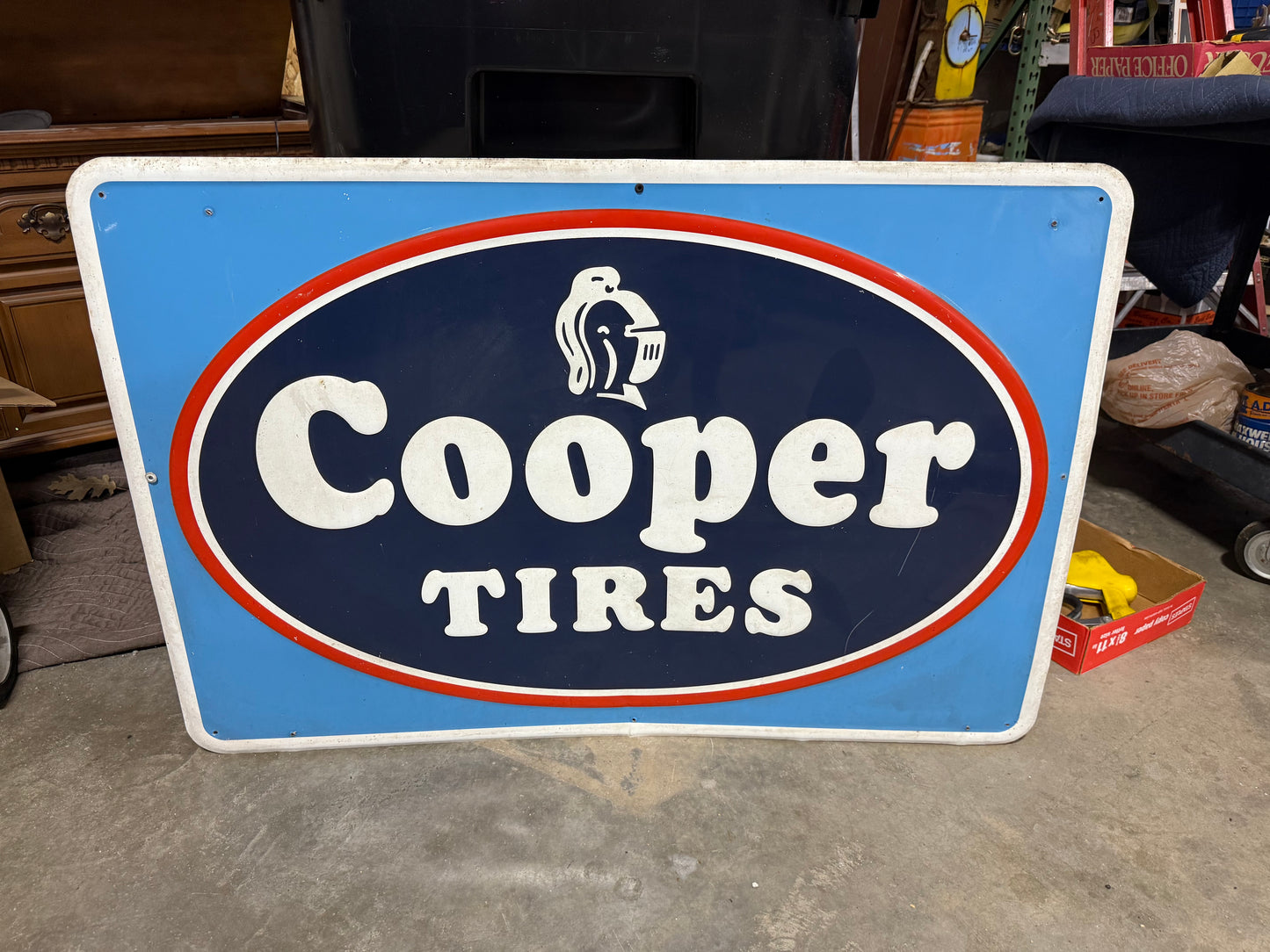 Cooper Tires Embossed SST Advertising Sign - Vintage
