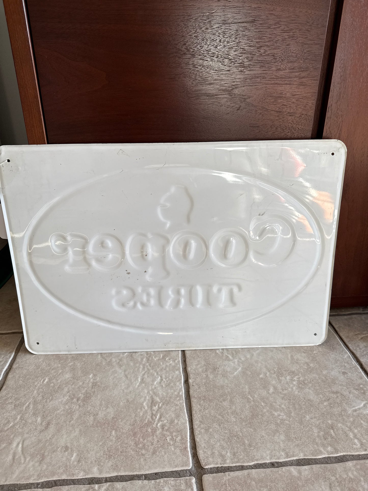 Cooper Tires Embossed Advertising SST Sign