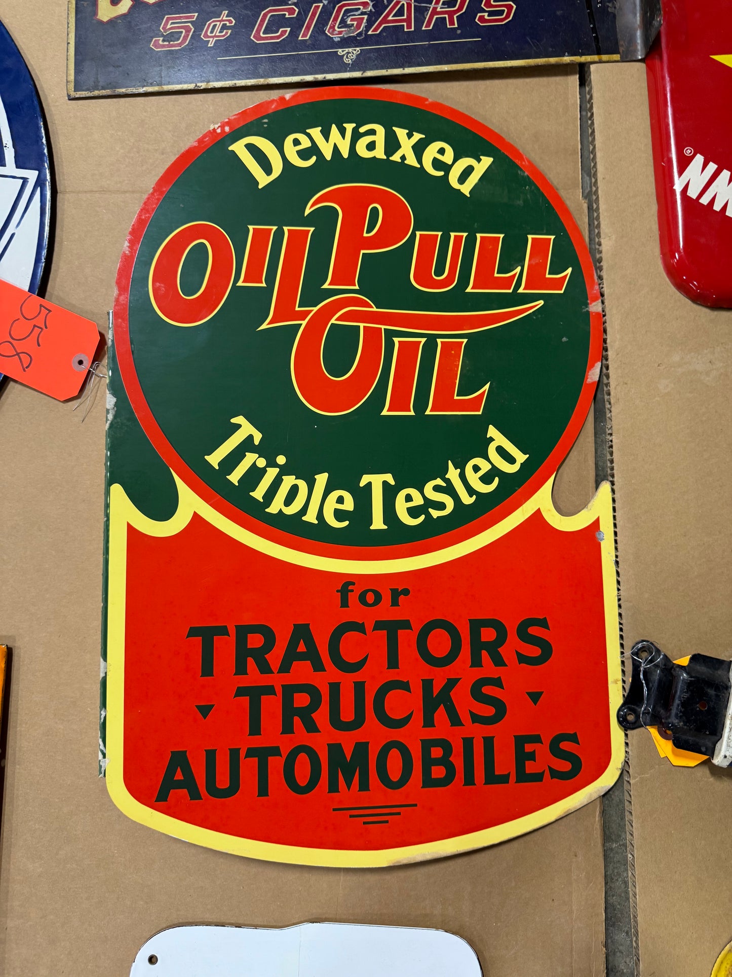 Oil Pull Flange Sign