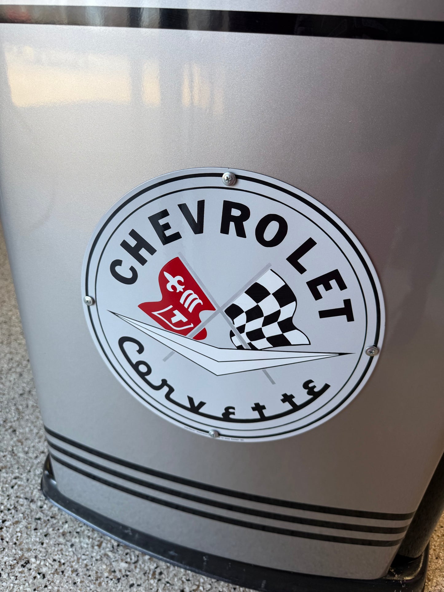 Corvette Gasoline Pump with Chevrolet Corvette Globe
