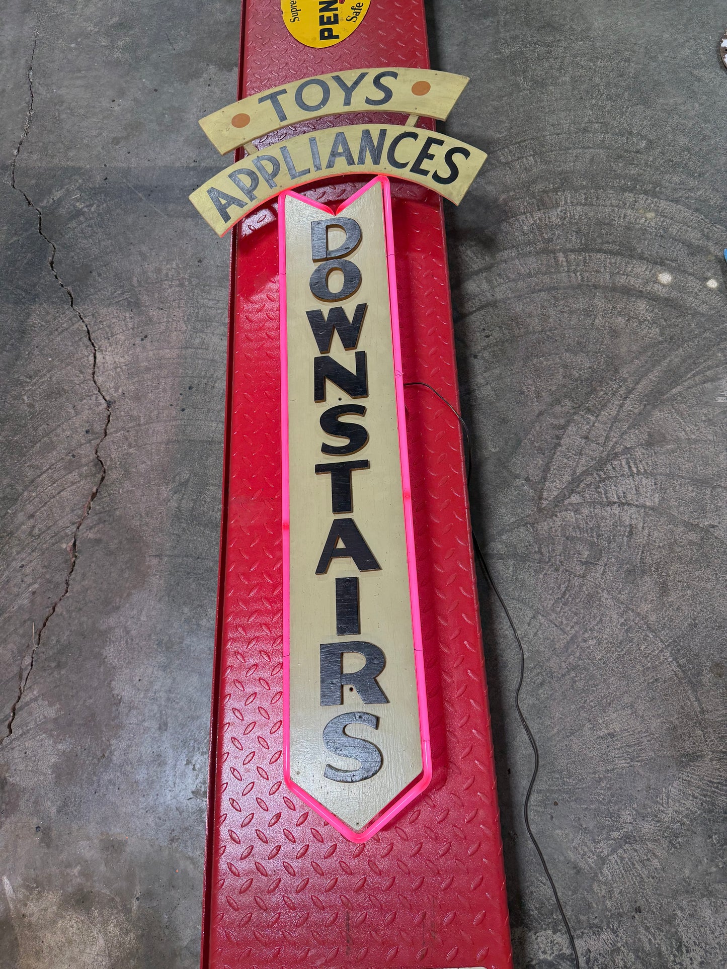 Department Store Toys and Appliances Vintage Neon Arrow Sign