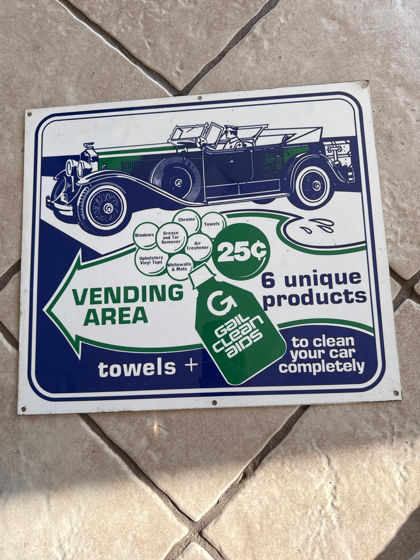 Gail Clean Aids w/Auto Graphics SST Sign C