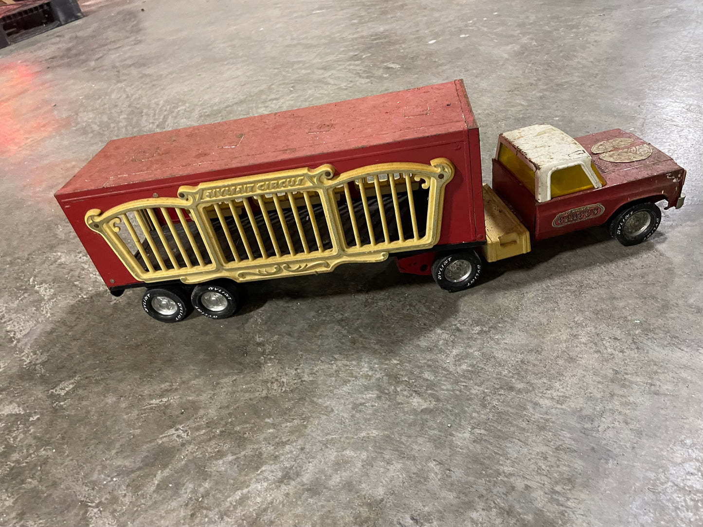 Circus Truck and Trailer Toy - Red