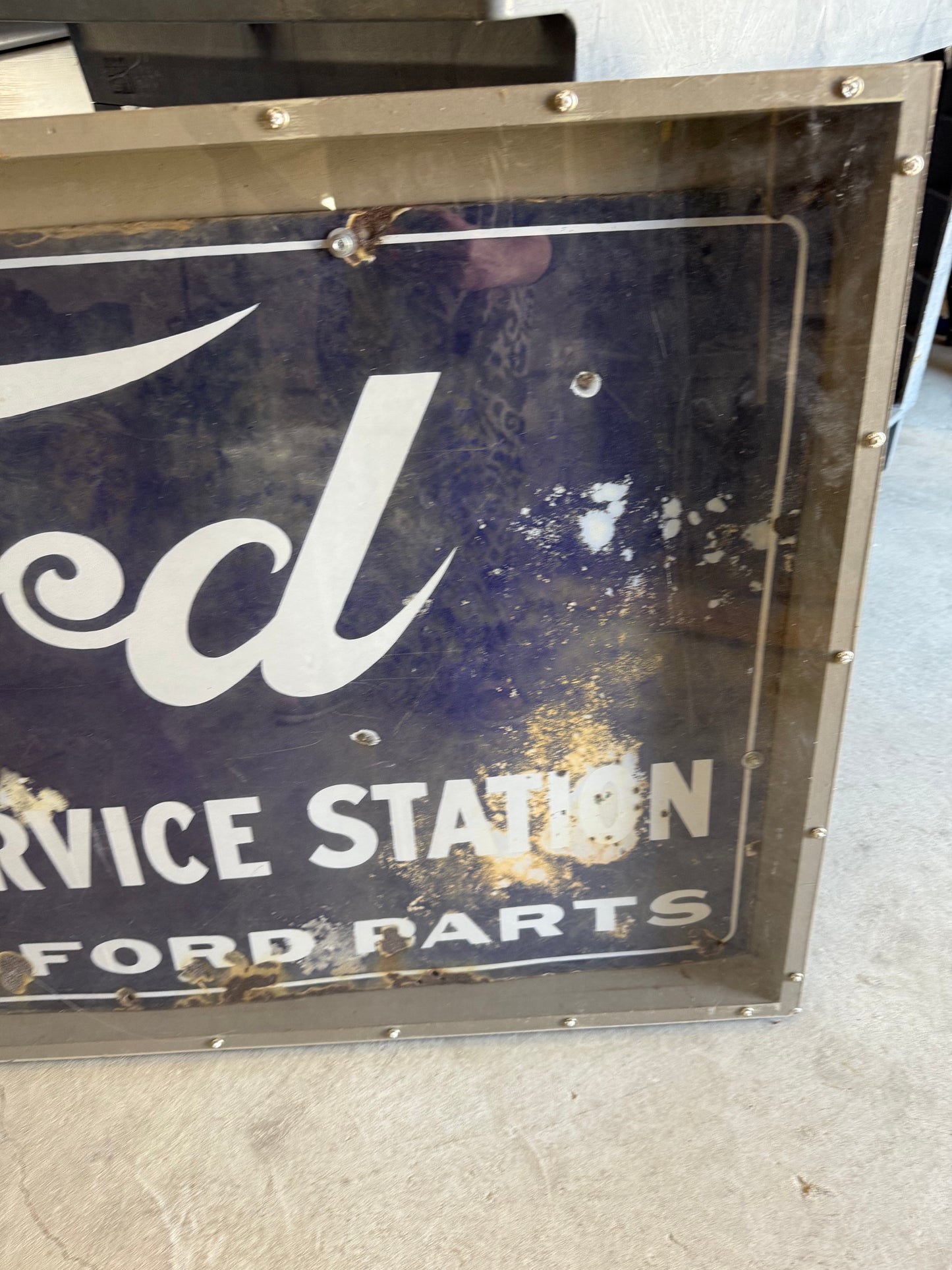 Ford Authorized Service Sign with Shadow Box