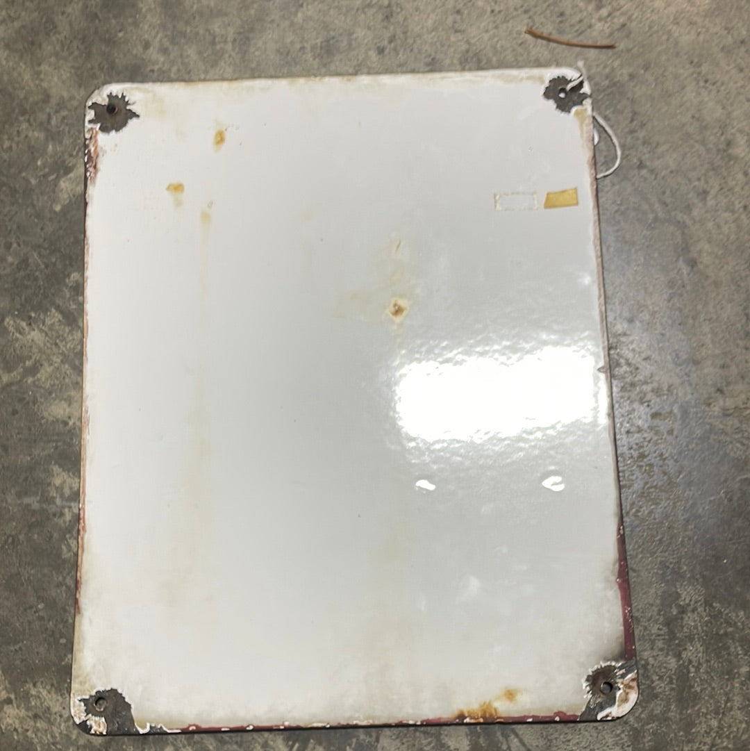 Standard White Crown Gas SSP Pump Plate - Vintage