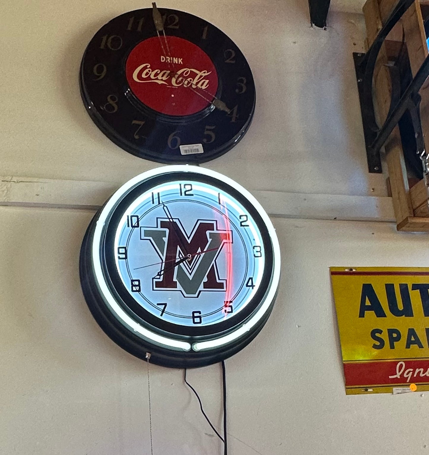 Mount Vernon "MV" Custom Neon Clock