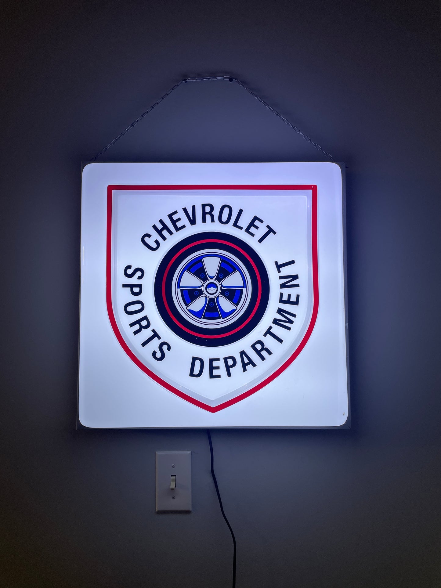 Chevrolet Sports Department Light Up Sign