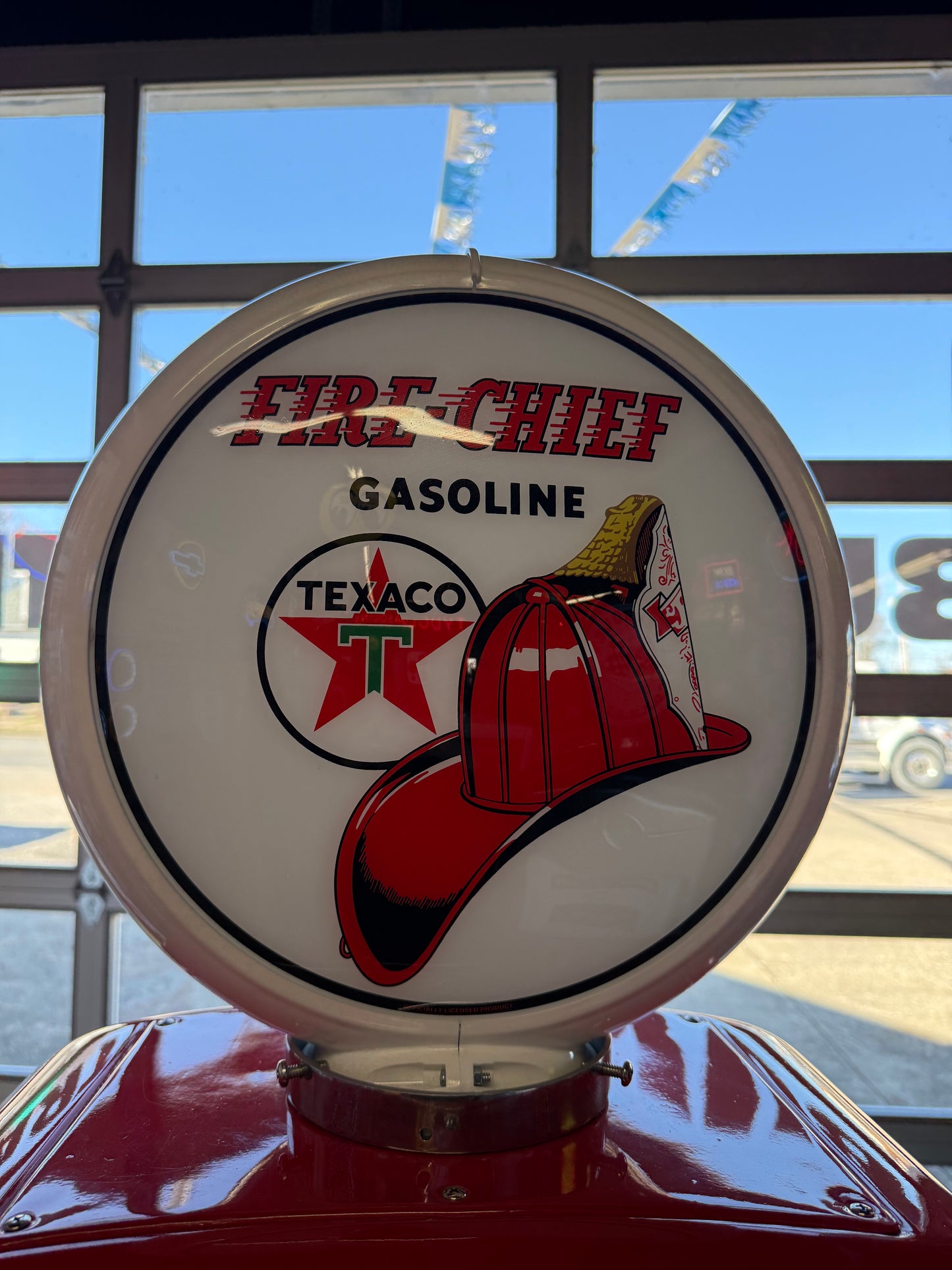 Texaco Fire Chief Gasoline Pump with Fire Hat Globe