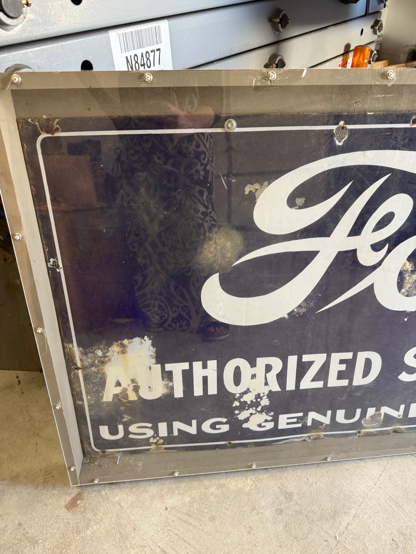 Ford Authorized Service Sign with Shadow Box