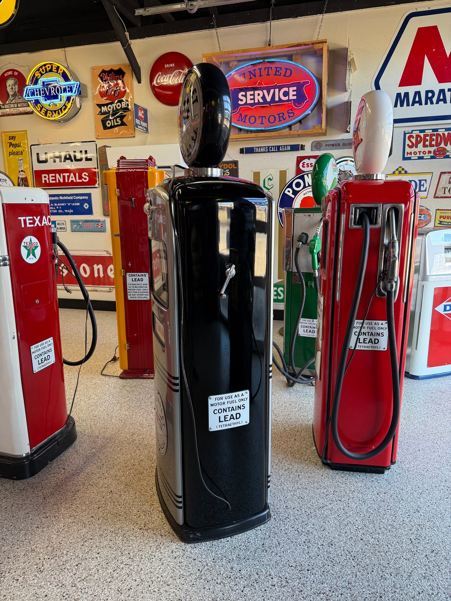Corvette Gasoline Pump with Chevrolet Corvette Globe